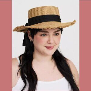 Torrid - Frayed Edge Boater Hat in Naturalββ